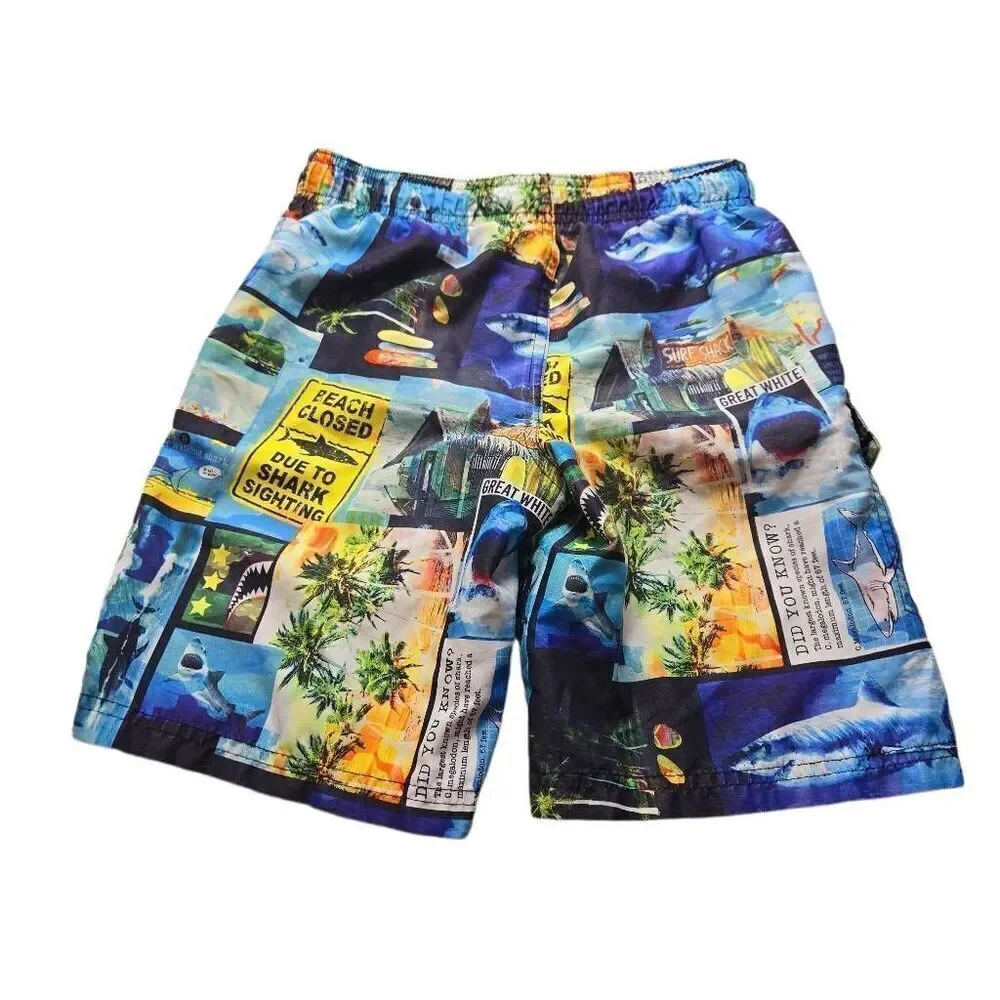 OP shark swim trunks S